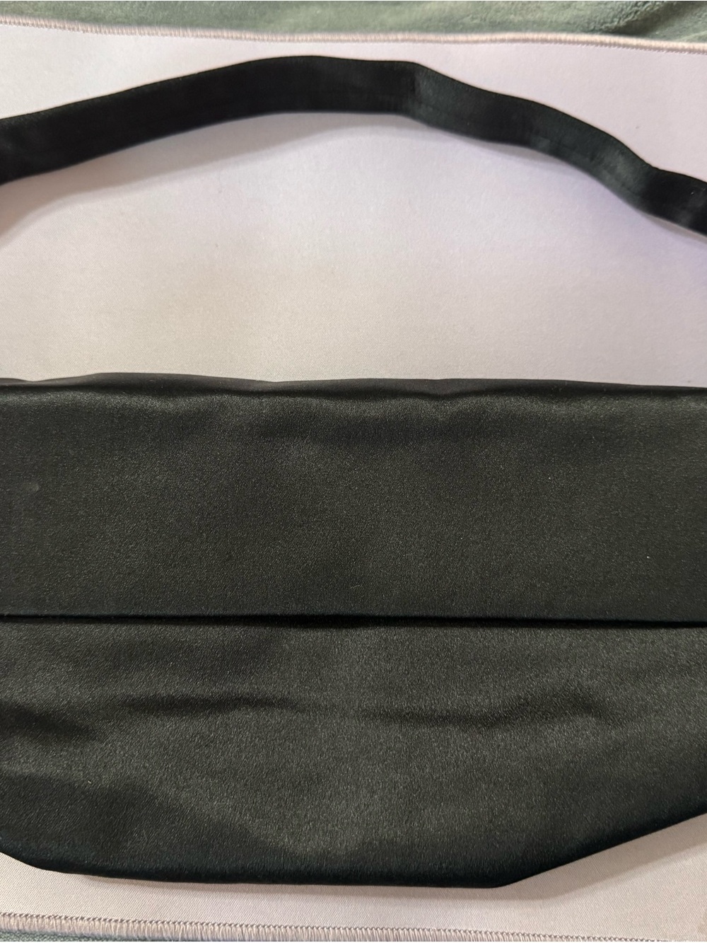 Richard Tyler Shimmery Black Satin Evening Clutch